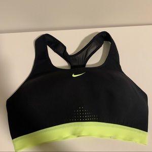 Nike Sports Bra Neon Yellow and Black M